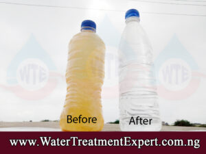 Water Treatment Solution Expert in lagos Nigeria Treated water before and After
